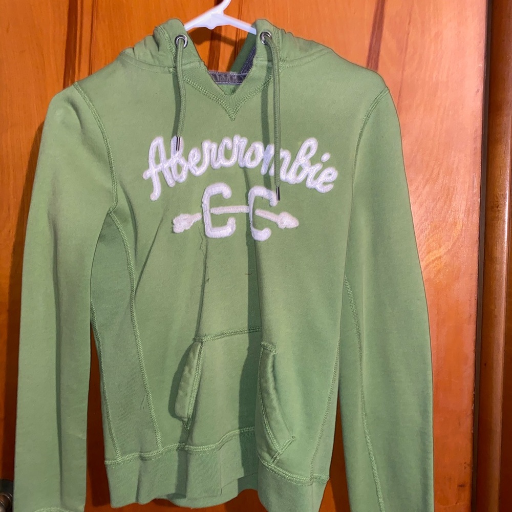 green sweatshirt